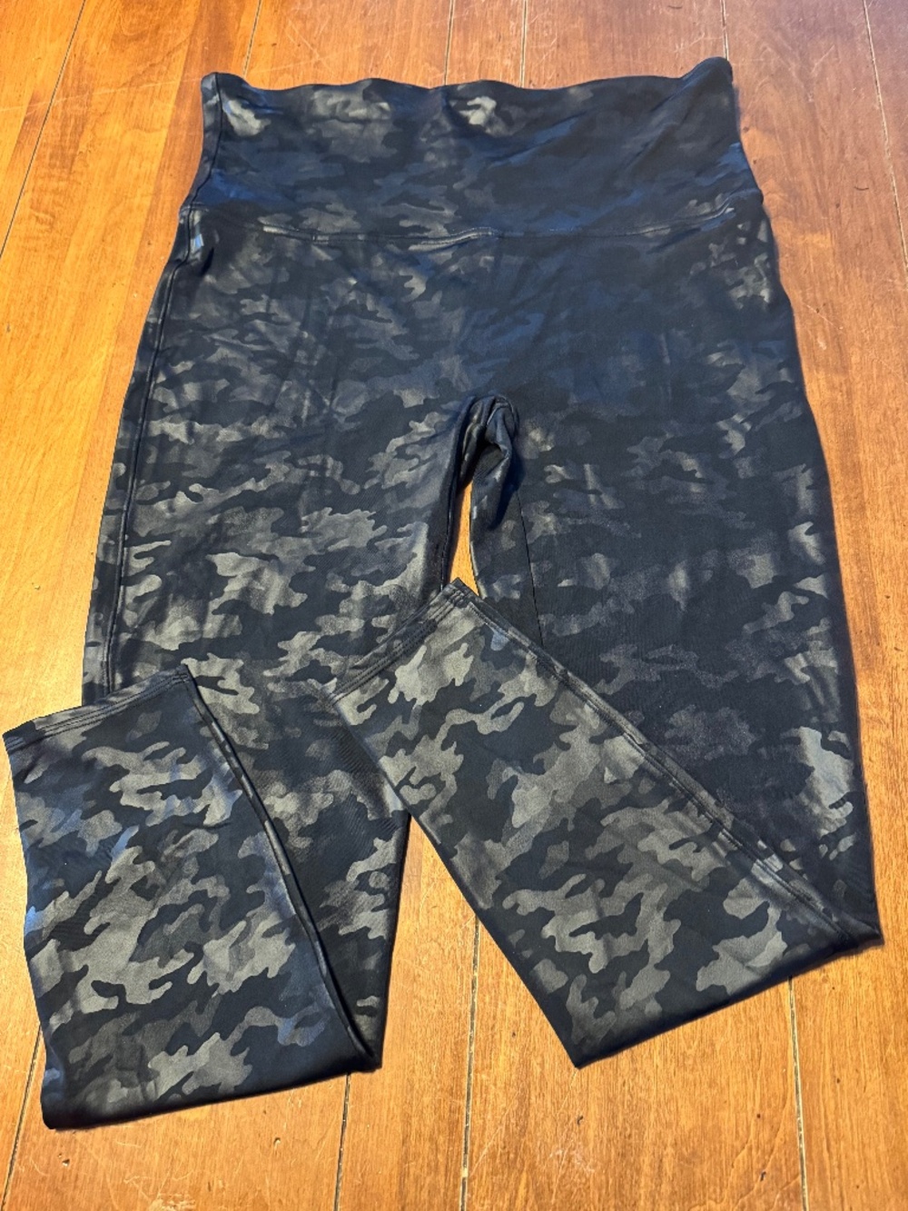 SPANX Black Camo Print Leggings Womens 3X